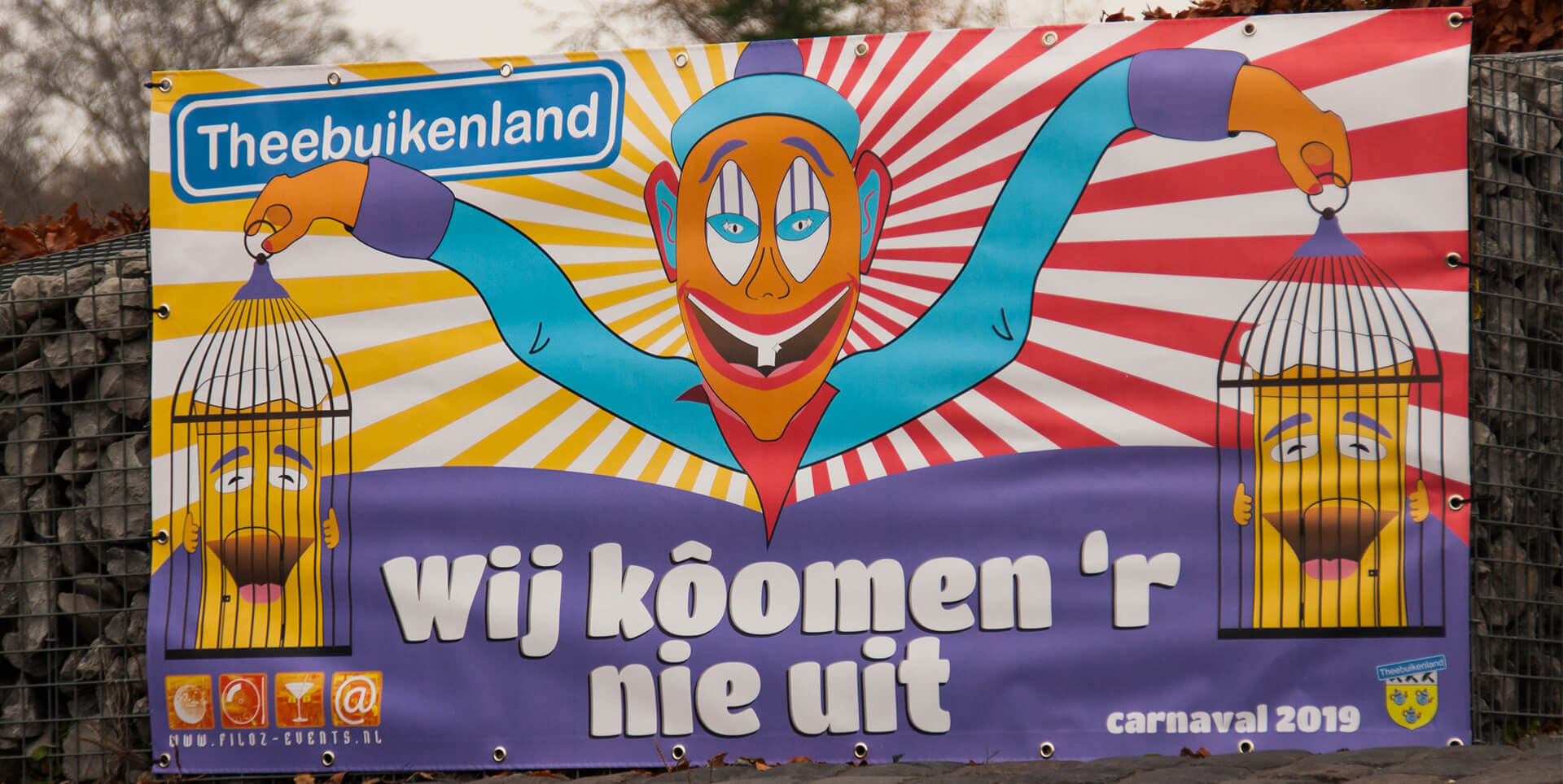 Carnaval banner Theebuikenland